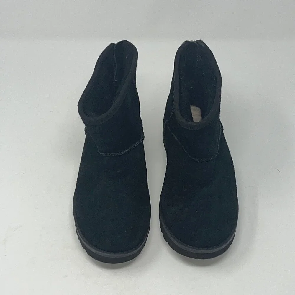 UGG Classic Mini Logo Zip Boot black 5 suede women